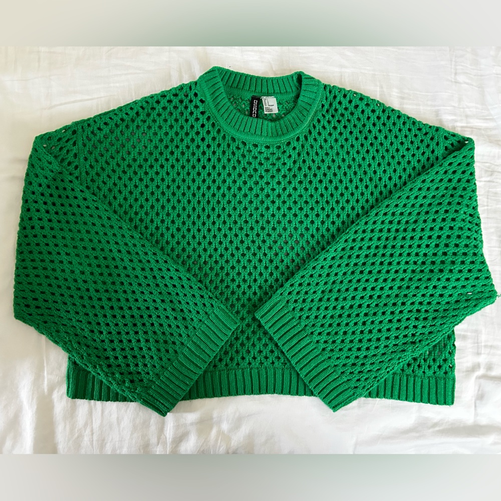 Kelly Green Cropped Sweater